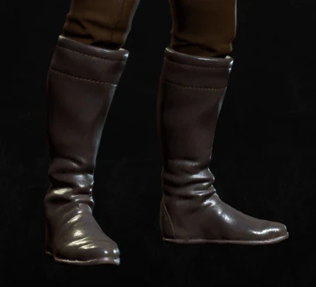 Geralt wearing Axeman's boots