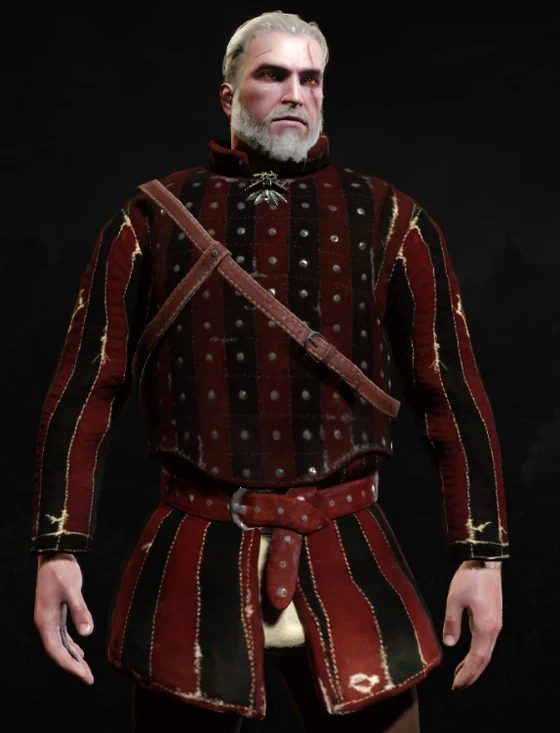 Geralt wearing Belhaven brigandine