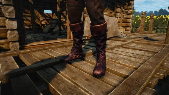 Geralt wearing Captain's boots