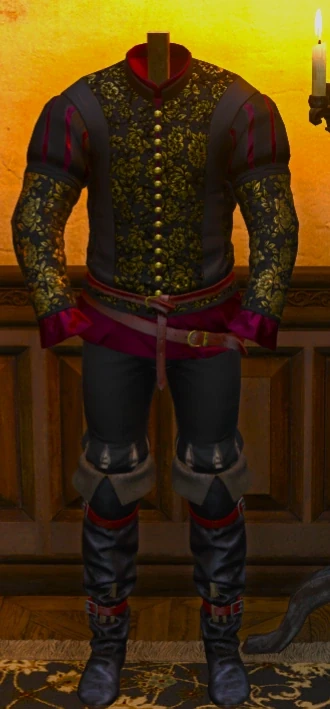 Geralt wearing Elegant Beauclair doublet