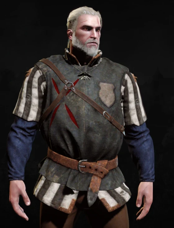 Geralt wearing Kaedweni gambeson