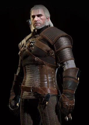 Geralt wearing Warrior's leather jacket