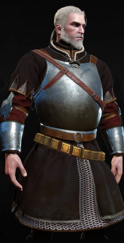 Geralt wearing Mag Deira cuirass