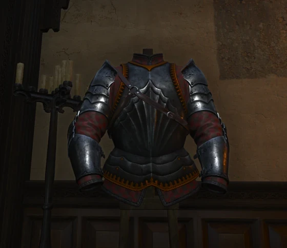 Geralt wearing Toussaint knight's tourney armor