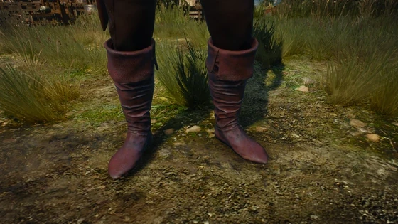 Geralt wearing Tracker's boots