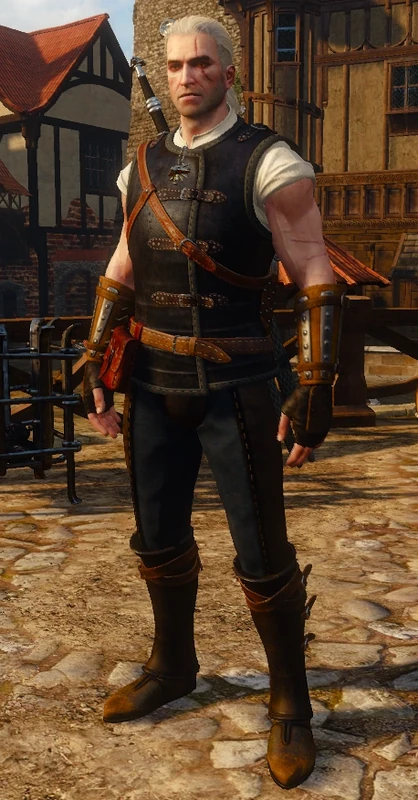 Geralt wearing Feline armor