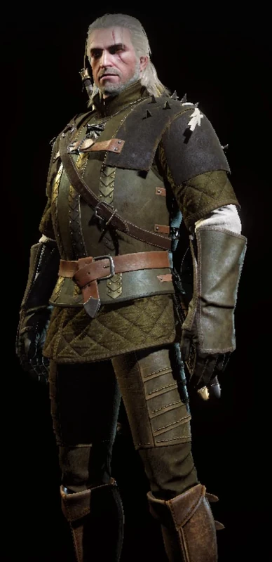 Geralt wearing Griffin armor