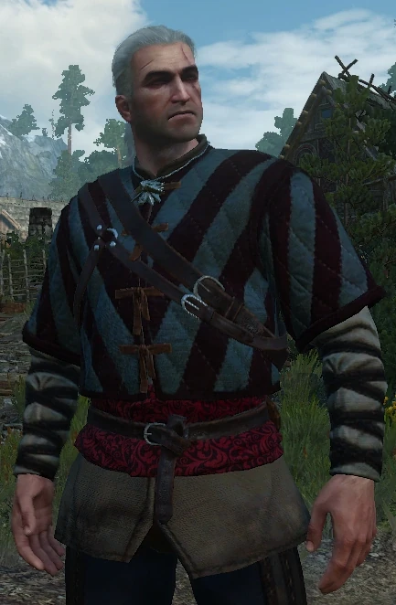 Geralt wearing Verden archer's gambeson