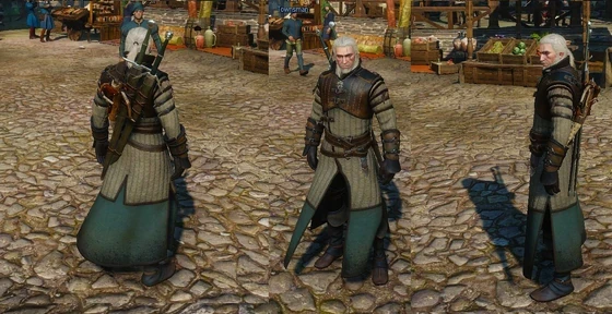 Geralt wearing Enhanced Ursine armor