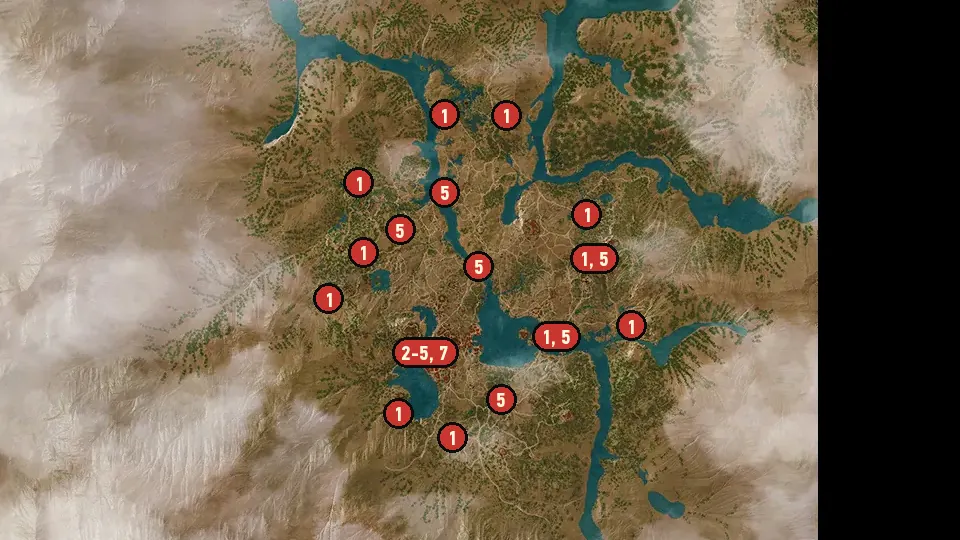 Map of the Knight for Hire objectives around The Gran'place, Fort Ussar Ruins