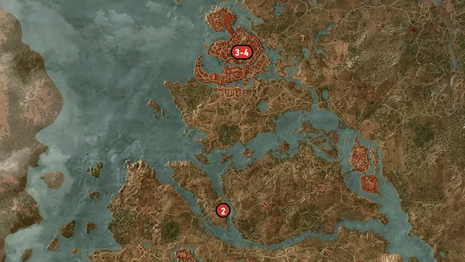 Map of the Gwent: Playing Innkeeps objectives around Hierarch Square, Inn at the Crossroads
