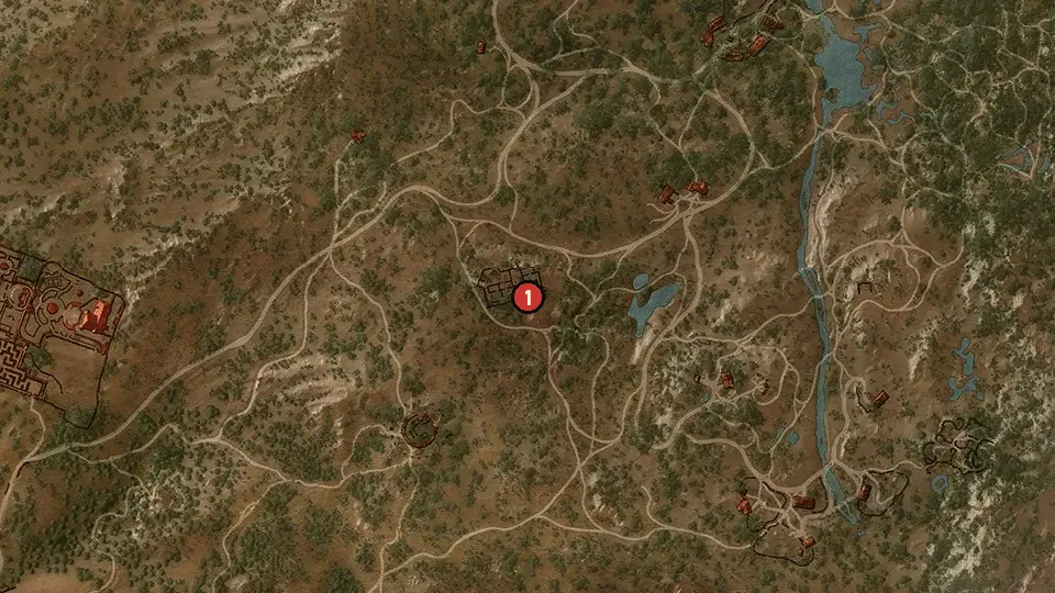 Map of the The Royal Air Force objectives around Vikk Watchtower