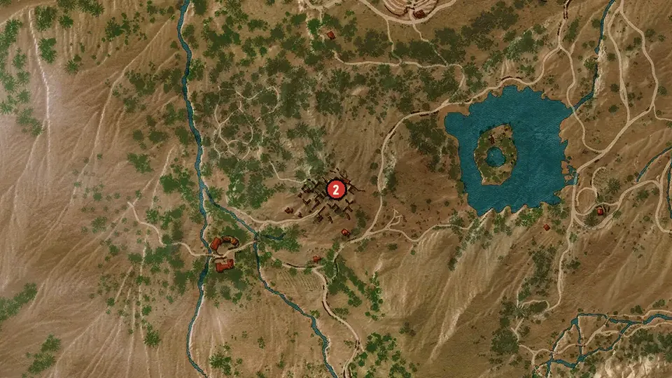 Map of the The Toussaint Prison Experiment objectives around Fort Astre Ruins