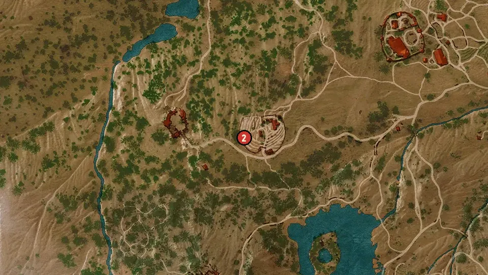 Map of the The Suffering of Young Francois objectives around Fort Astre Ruins