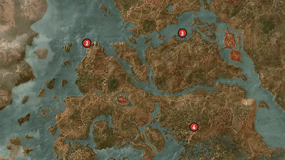 Map of the Scavenger Hunt: Griffin School Gear objectives around Lornruk, Hindhold, Dragonslayer's Grotto