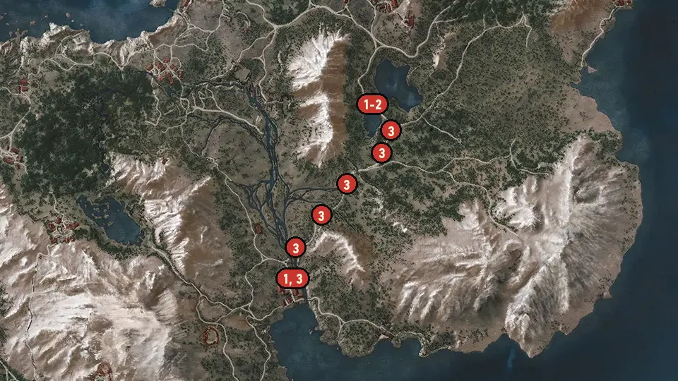 Map of the The Heroes' Pursuits: Fyresdal objectives around Palisade