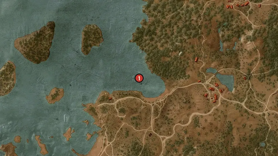 Map of the Sunken Treasure objectives around Hangman's Alley