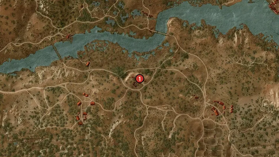 Map of the Out of the Frying Pan, into the Fire objectives around Marauders' Bridge