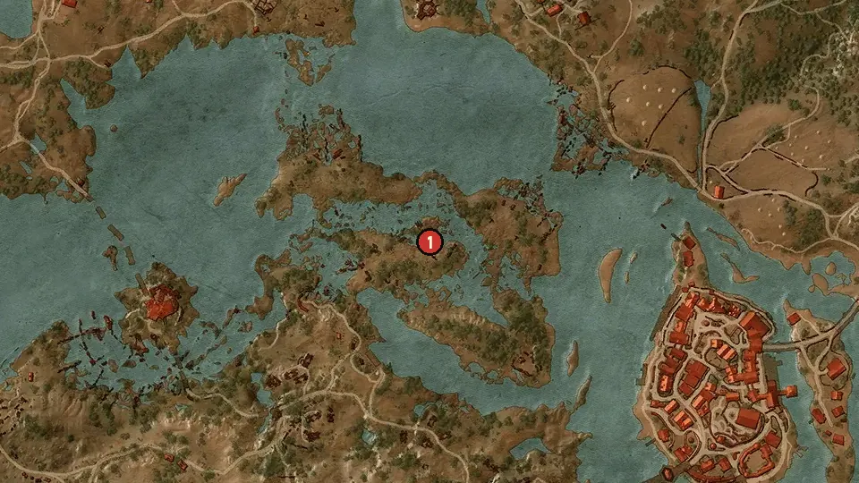 Map of the Blood Gold objectives around White Eagle Fort
