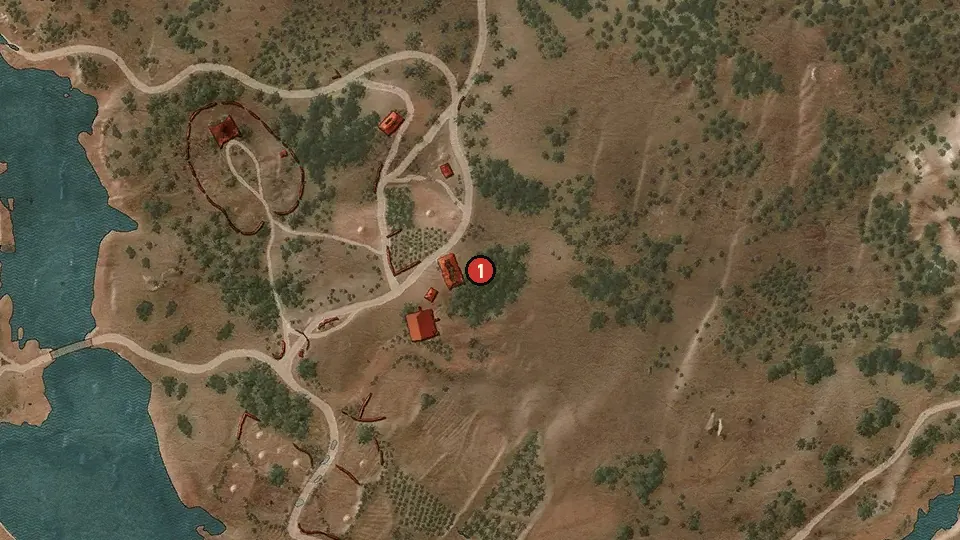 Map of the Deserter Gold objectives around Mill