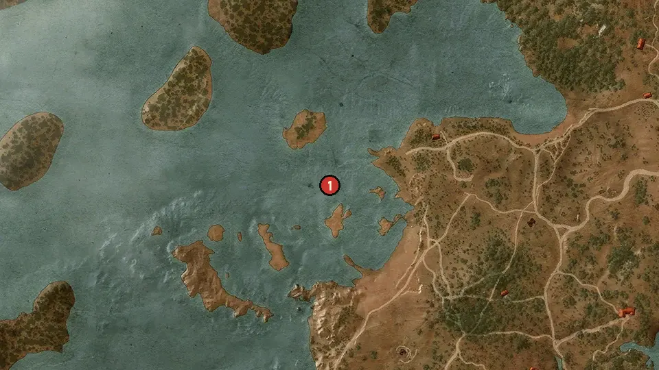 Map of the Queen Zuleyka's Treasure objectives around Coast of Wrecks
