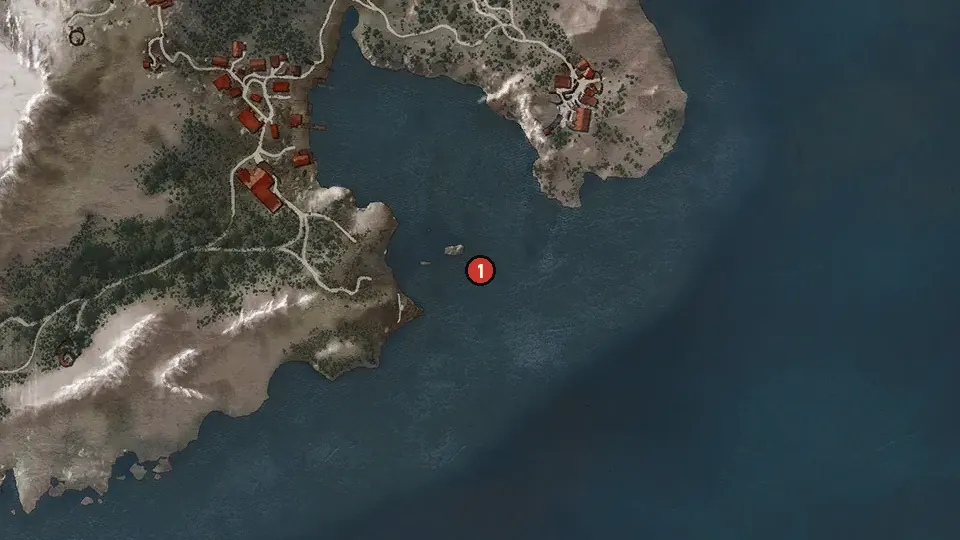 Map of the Not Only Eagles Dare objectives around Hov