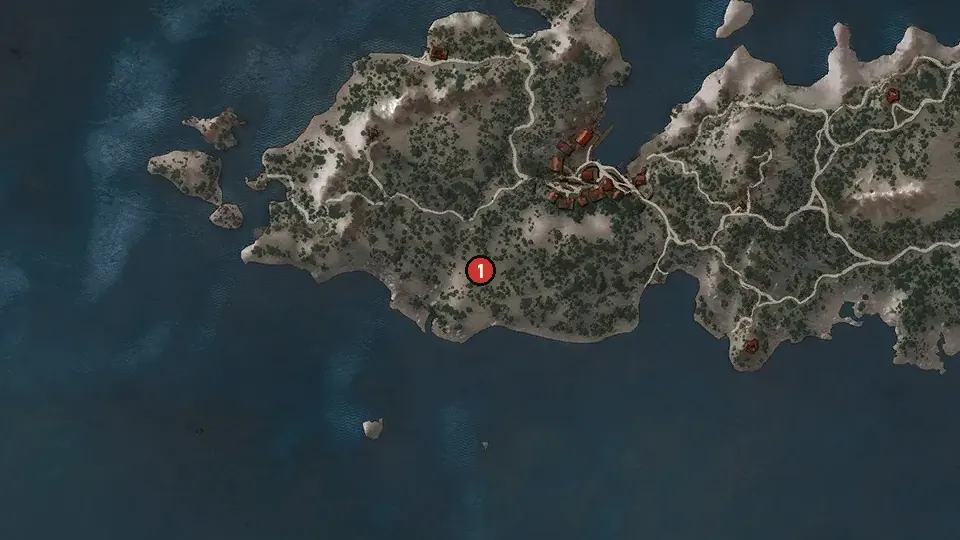 Map of the Hidden in the Depths objectives around Harviken