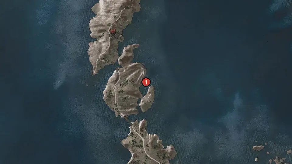 Map of the Pearls of the Coast objectives around Eldberg Lighthouse