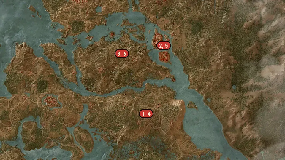 Map of the Scavenger Hunt: Cat School Gear Upgrade Diagrams - Part 2 objectives around Reardon Manor, Western Gate, Codgers' Quarry