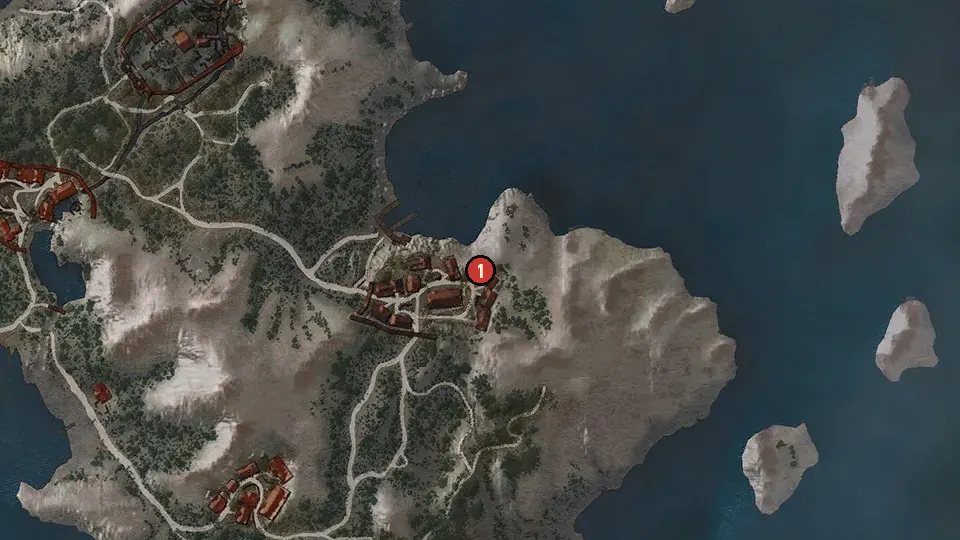 Map of the A Mysterious Passenger objectives around Larvik
