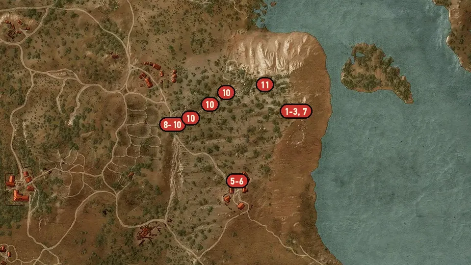 Map of the Contract: Phantom of the Trade Route objectives around Benek, Toderas, Grotto