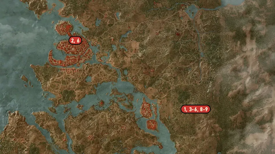 Map of the Of Dairy and Darkness objectives around Aeramas' Abandoned Manor, St. Gregory's Bridge