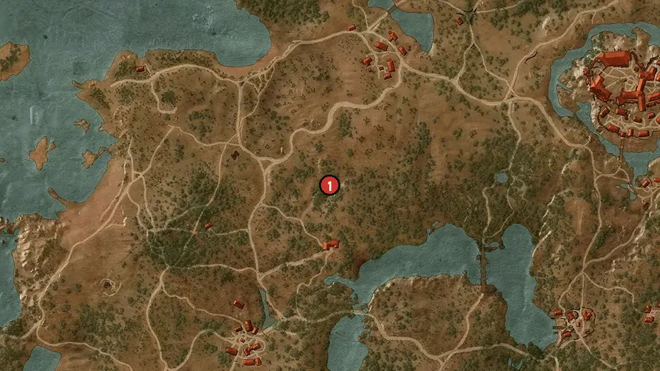 Map of the Take What You Want objectives around Forest Hut