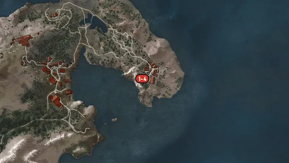 Map of the Master of the Arena objectives around Hov