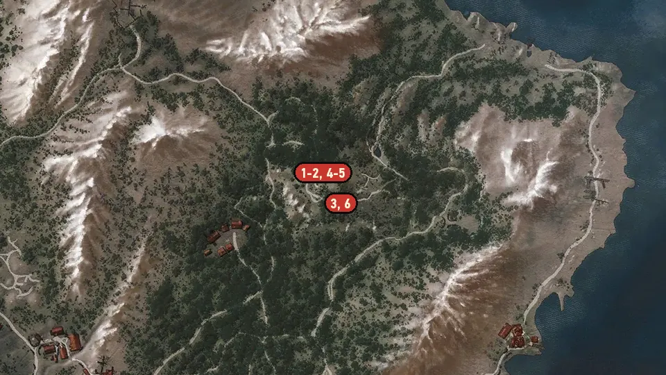 Map of the Shock Therapy objectives around Gedyneith