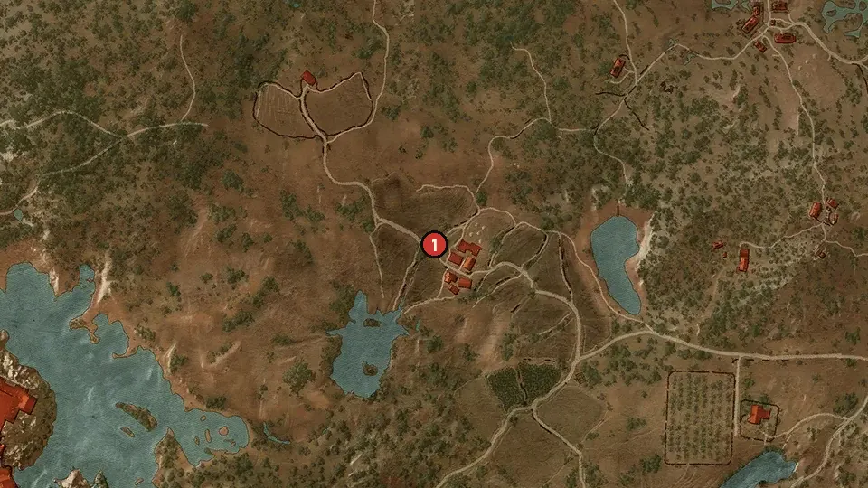 Map of the Novigrad Hospitality objectives around Yantra