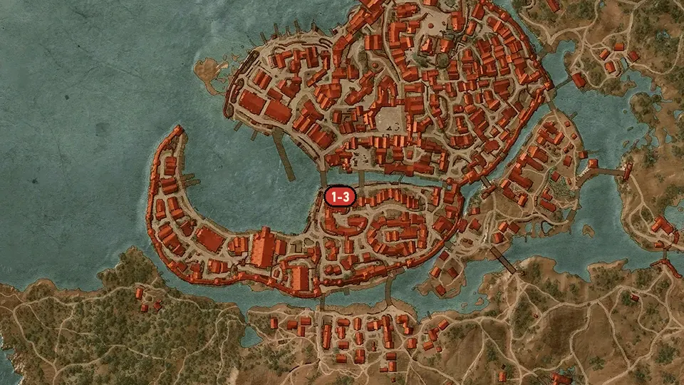 Map of the Out On Your Arse! objectives around Hierarch Square