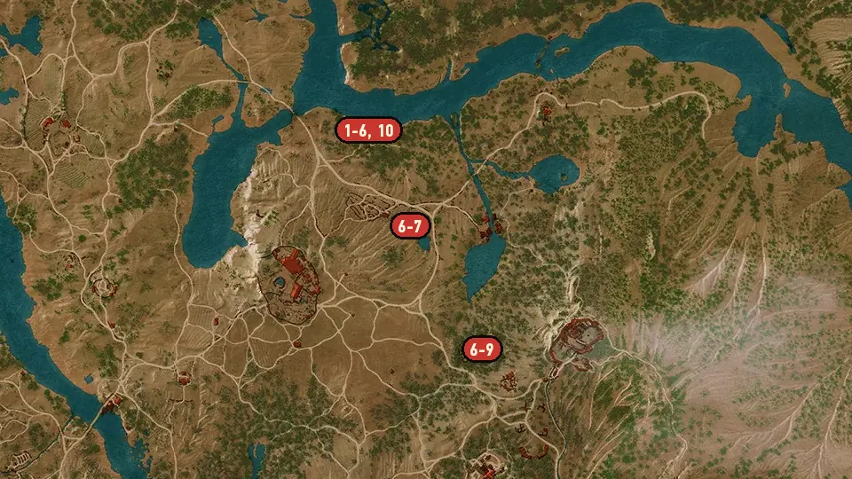 Map of the Equine Phantoms objectives around Dun Tynne Crossroads, Mont Crane Castle, Basane Farm