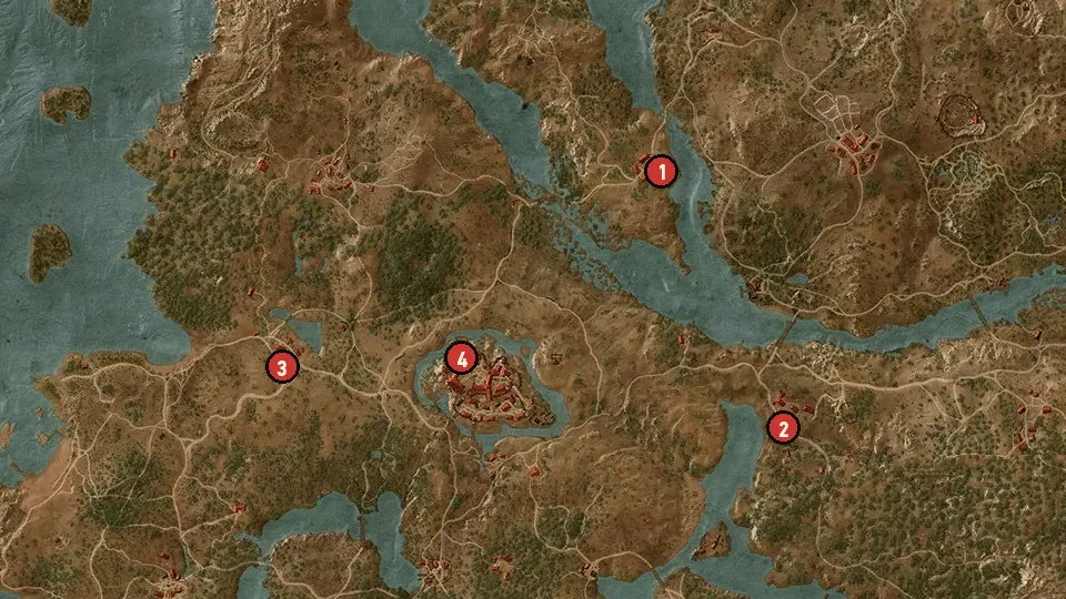 Map of the Fists of Fury: Velen objectives around Inn at the Crossroads, Lindenvale, Blackbough