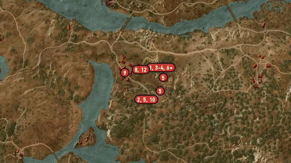 Map of the Contract: The Merry Widow objectives around Lindenvale