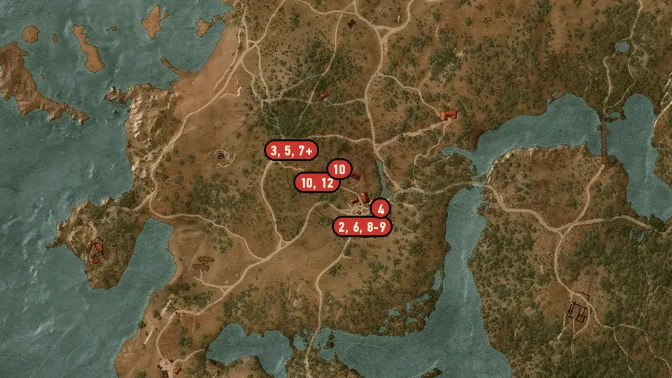 Map of the Contract: Jenny o' the Woods objectives around Midcopse, Forest Hut