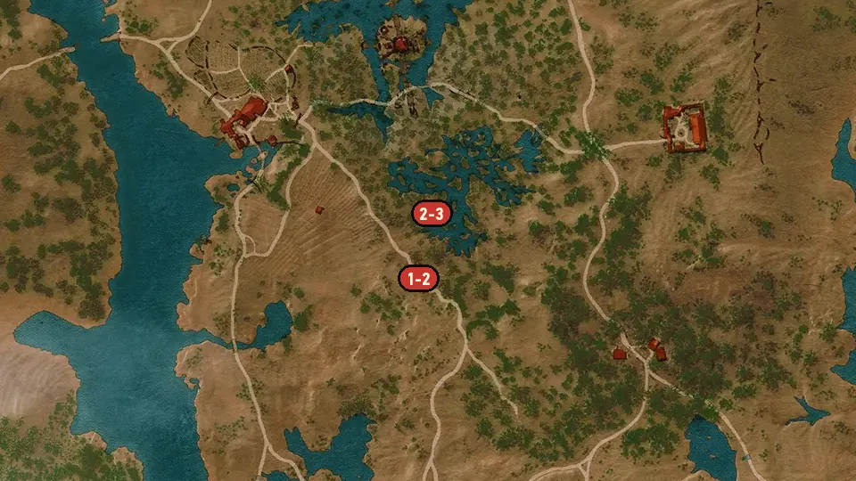 Map of the Big Feet to Fill: The Fourth Group objectives around Arthach Palace Ruins