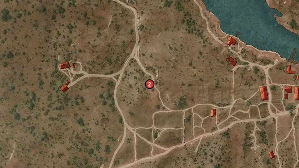 Map of the On Death's Bed objectives around Sawmill
