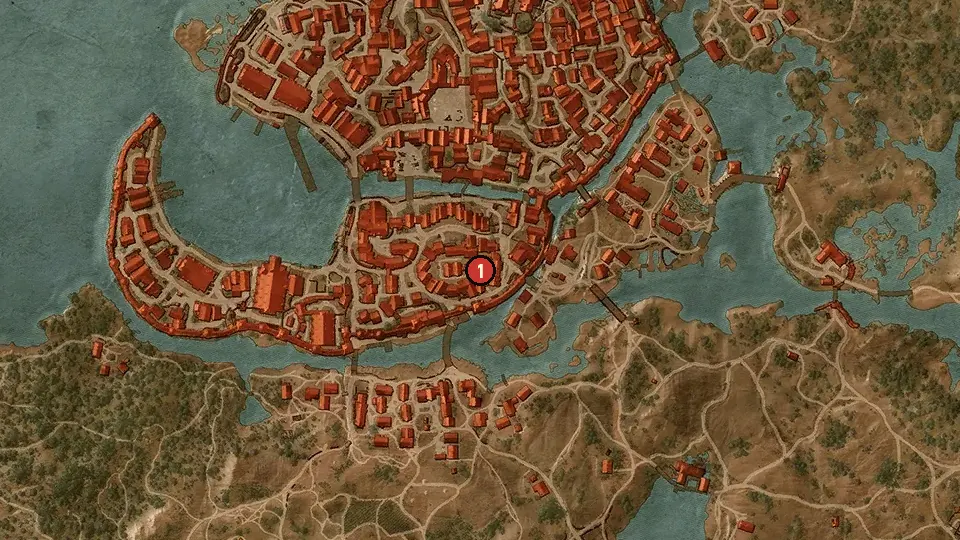 Map of the Honor Among Thieves objectives around Gate of the Hierarch