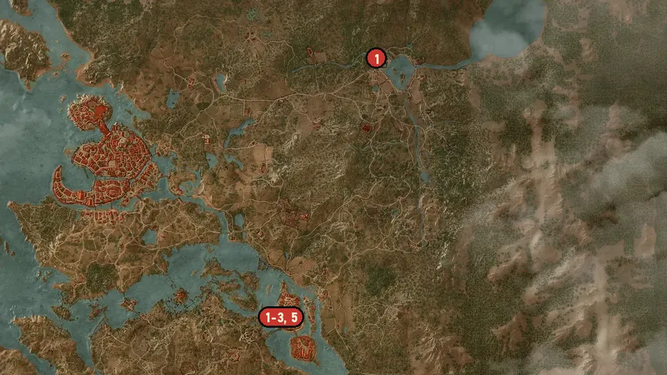Map of the A Midnight Clear objectives around Oxenfurt Harbor, Brunwich