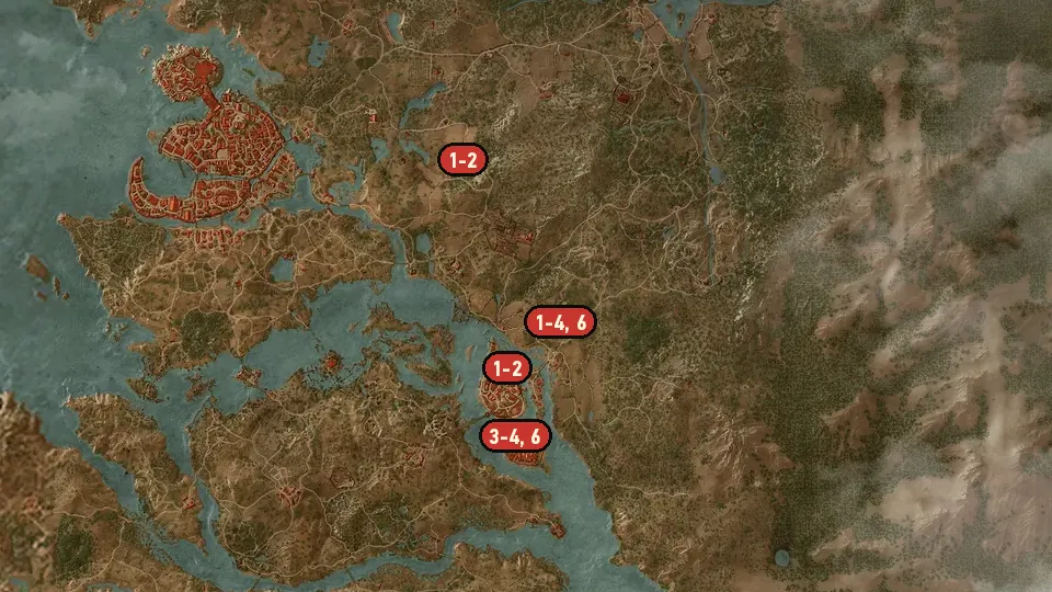 Map of the Open Sesame: The Safecracker objectives around Herbalist's Hut, Alness