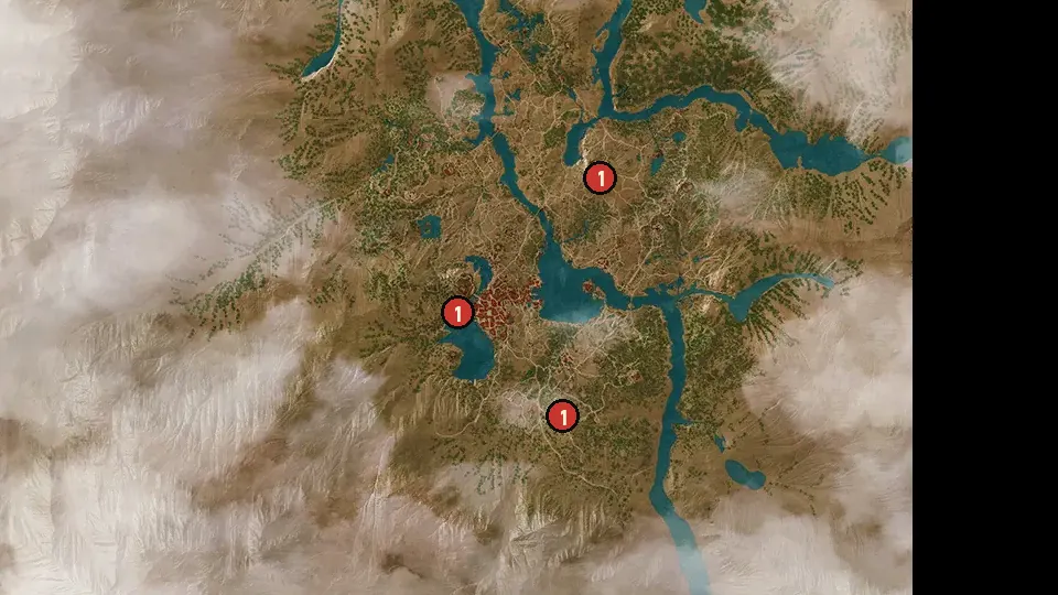 Map of the Blood Run objectives around Palace Gardens