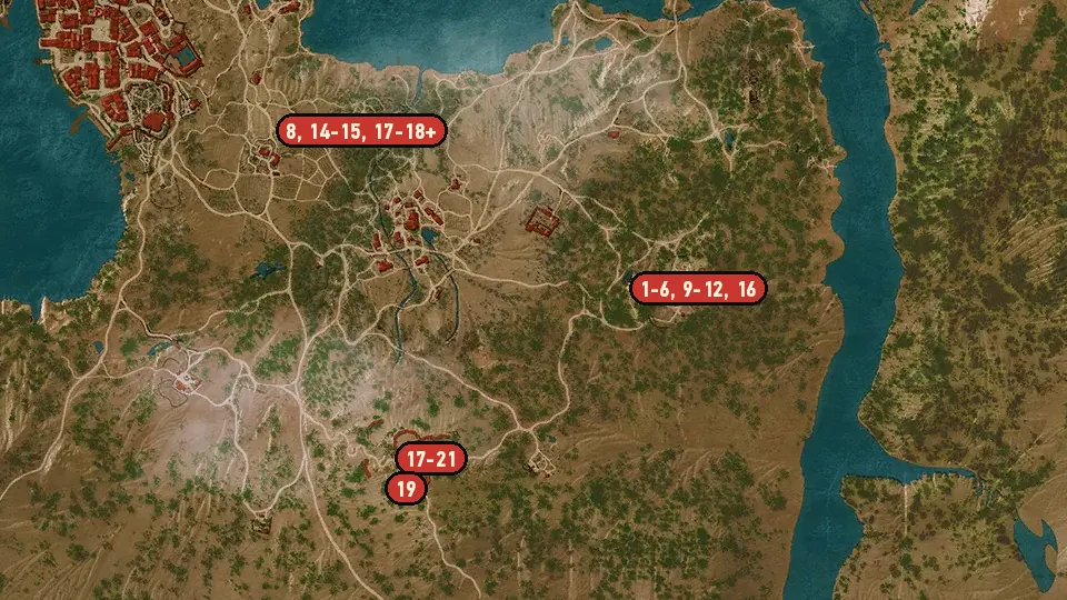 Map of the La Cage au Fou objectives around Trastamara Hunting Cottage, Mère-Lachaiselongue Cemetery, Tesham Mutna Ruins