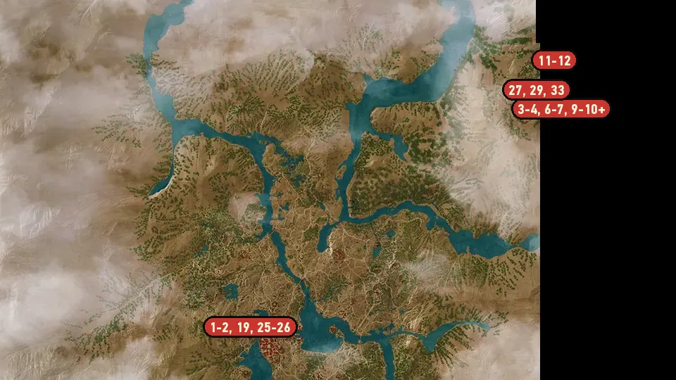 Map of the Beyond Hill and Dale... objectives around Basane Farm, Beauclair Palace
