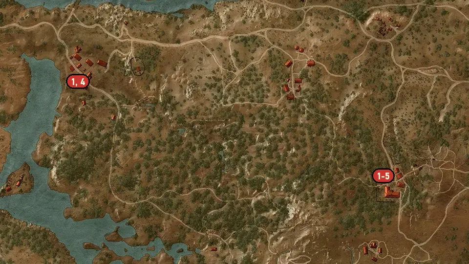 Map of the The Fall of the House of Reardon objectives around Reardon Manor, Lindenvale